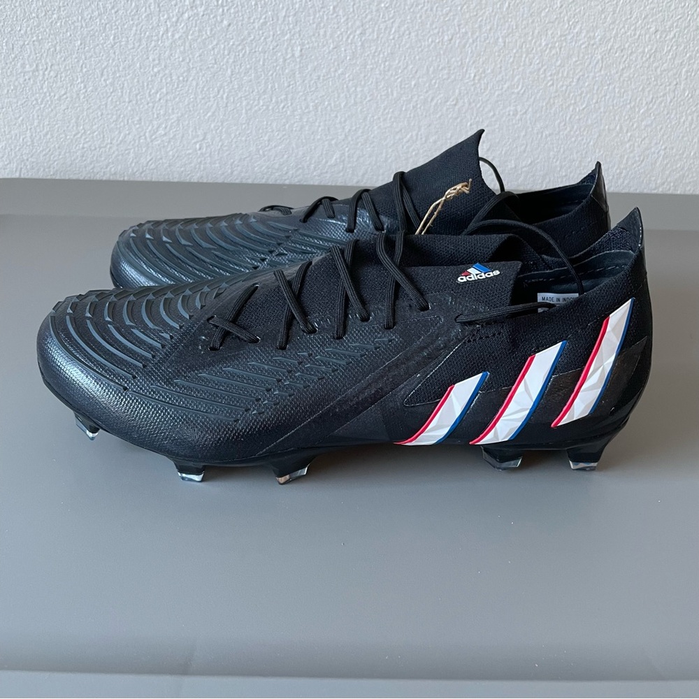 Adidas Predator Edge.1 L FG Soccer Cleats Black Size Mens 6 Womens 7 GV7391